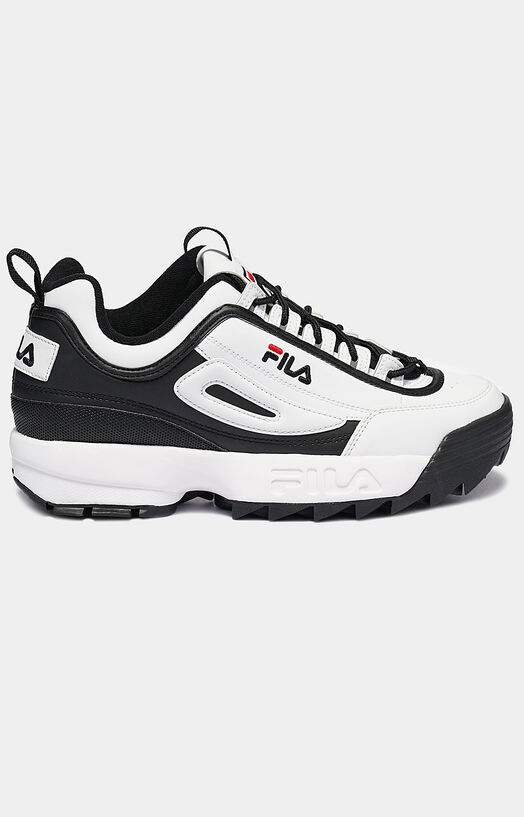 DISRUPTOR CB LOW Black and white runners brand FILA