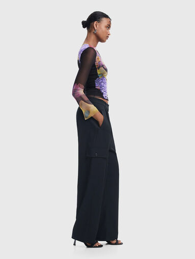 Tulle blouse with floral details - 4