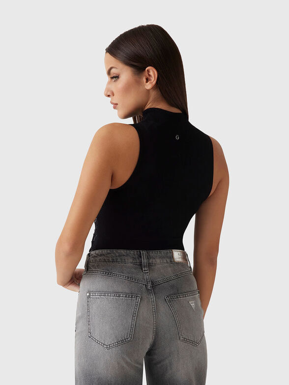 Top with polo collar and rhinestones - 3