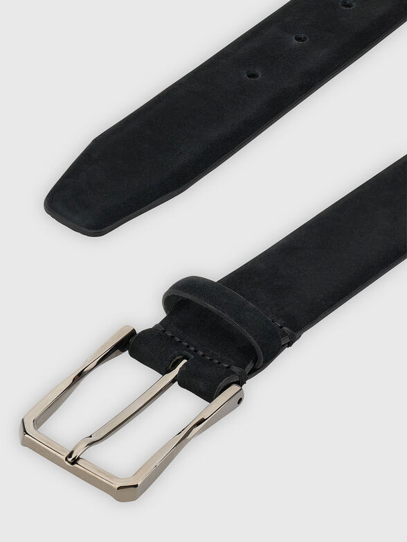 Nabuk leather belt in black - 2