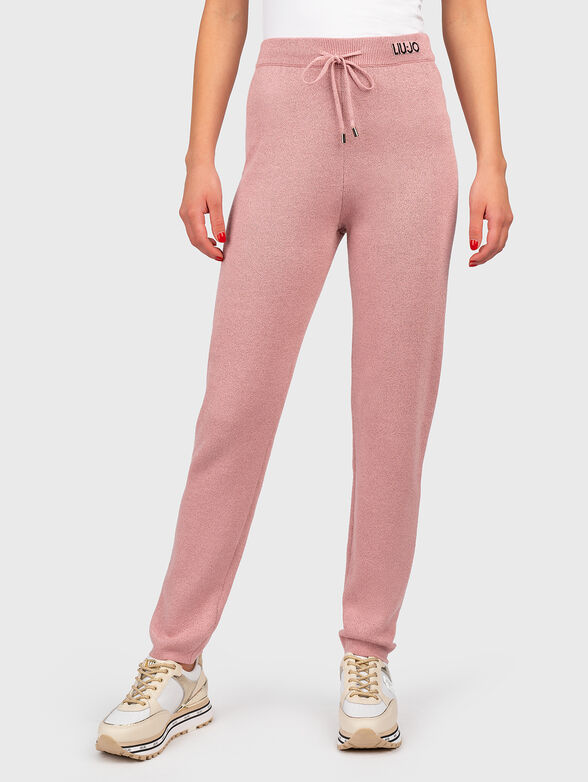 Glittered knit pants  - 1