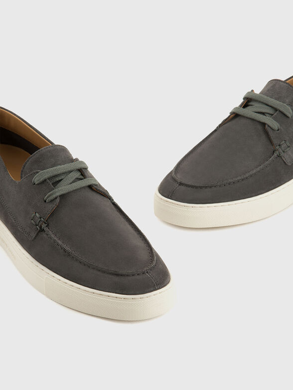 Suede sneakers in beige colour - 4