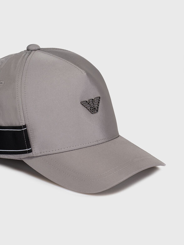 Grey baseball hat with logo detail - 4