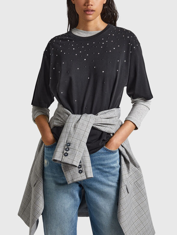 CADENCE T-shirt with accent eyelets - 1