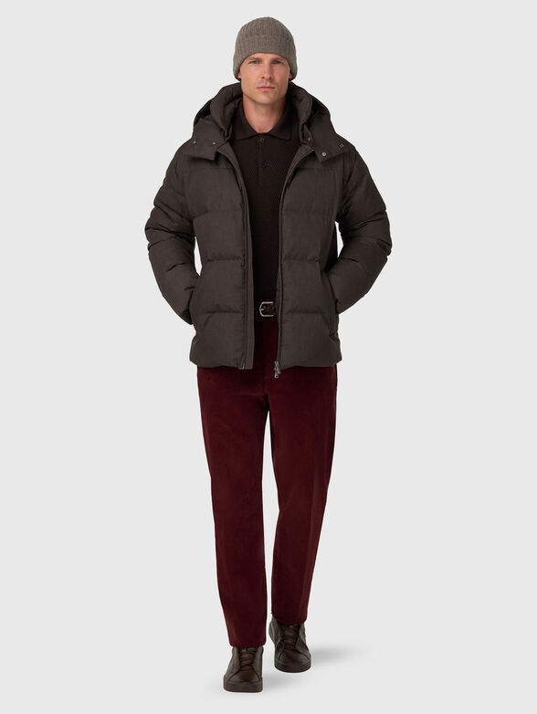 Padded jacket with hood and double zip - 2