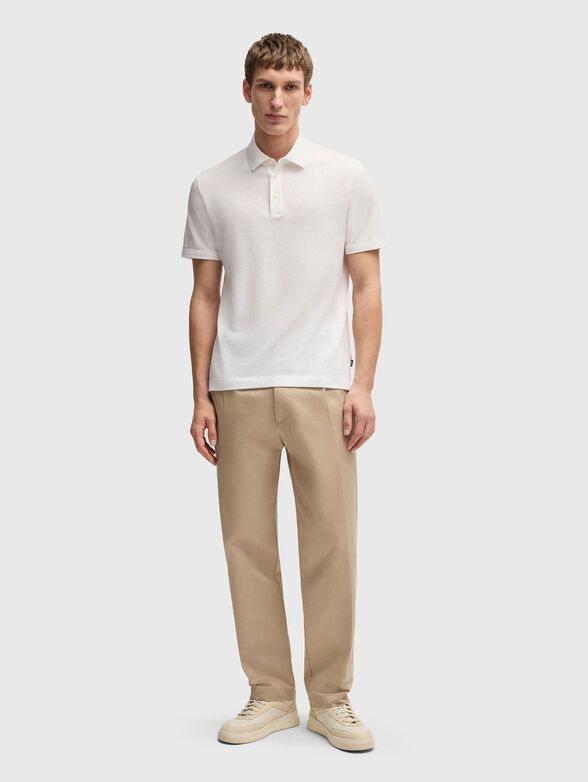 Cotton polo shirt with short sleeves and buttons - 2