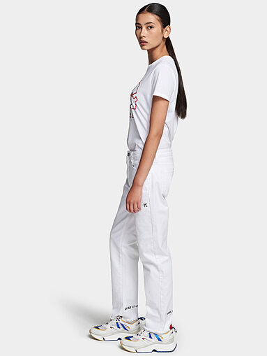 Straight leg jeans in white color - 3