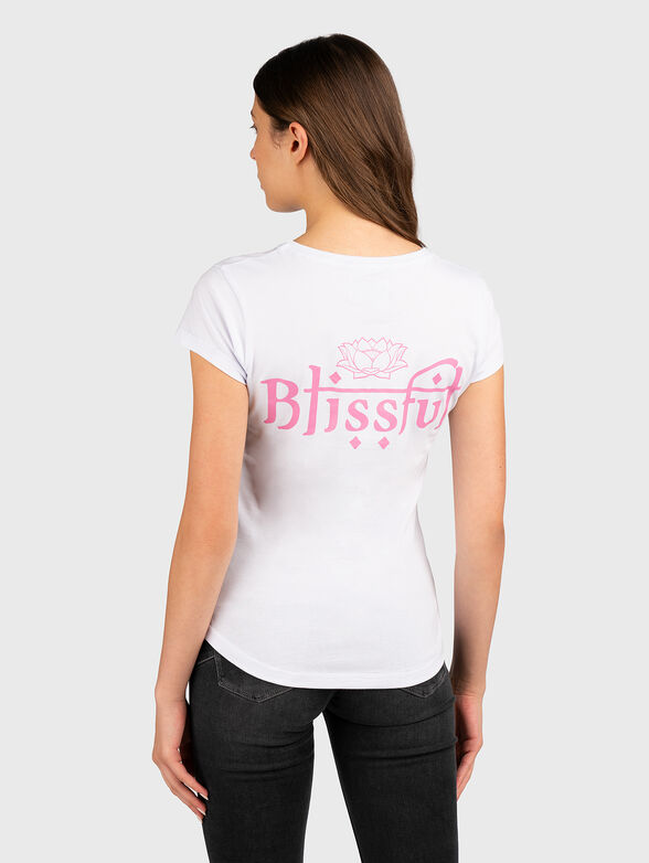 White T-shirt with accent prints  - 2