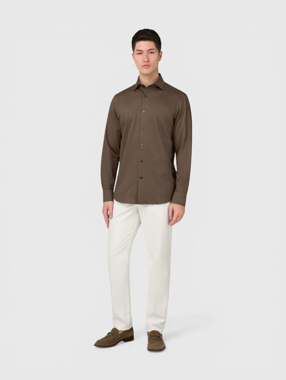 Brown long-sleeved shirt - 2