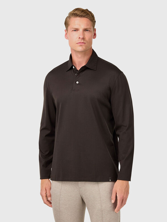 Dark brown polo shirt - 1