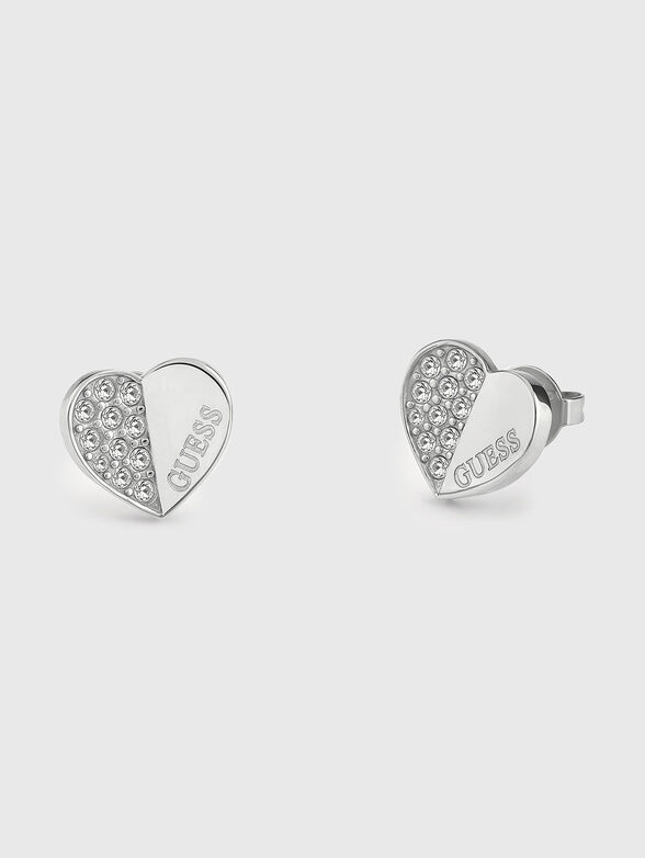 LOVELY earrings with crystals in golden color - 1