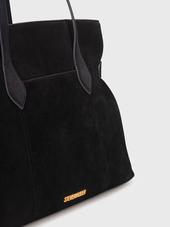 Big suede bag with gold details - 4