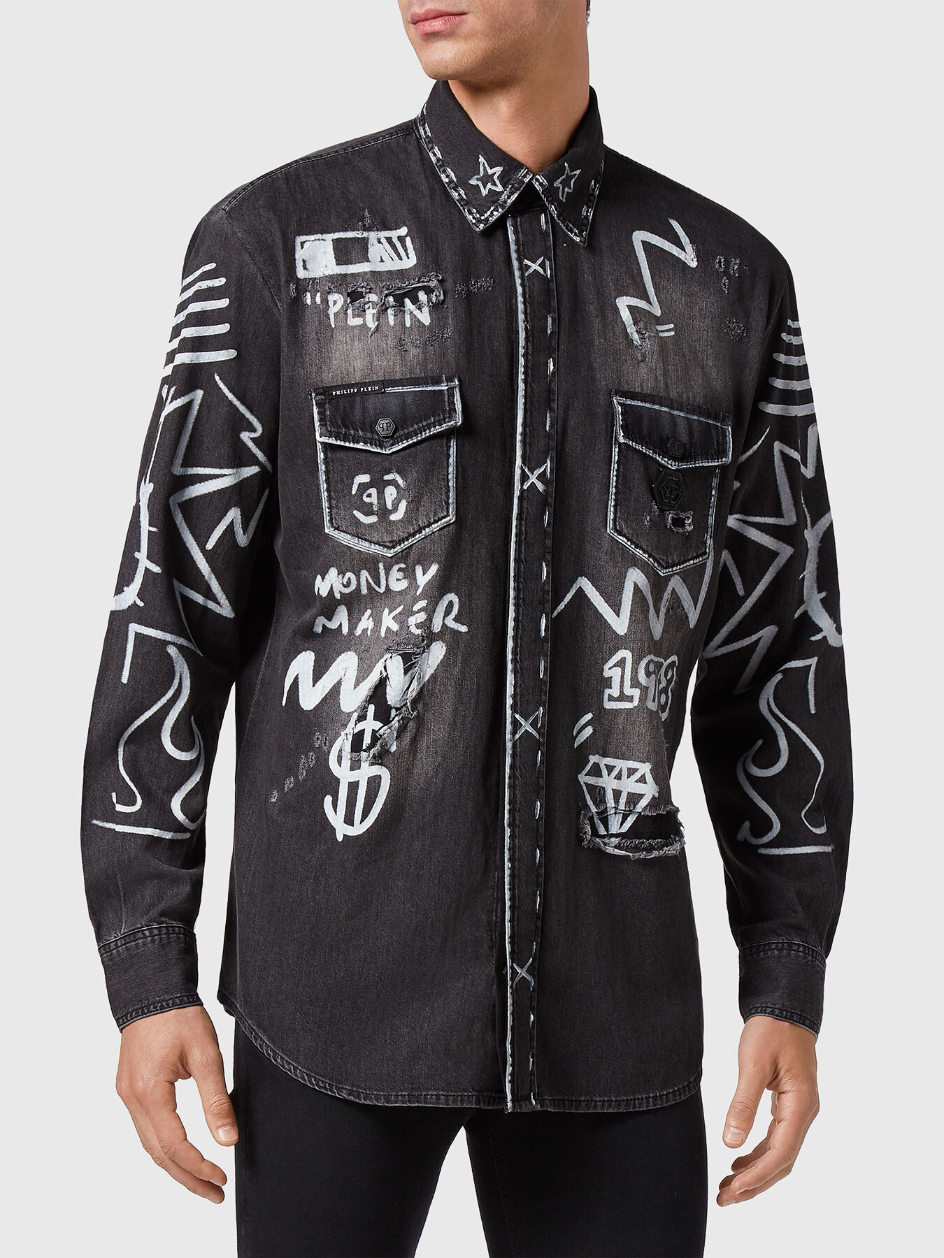 Philipp plein denim shirt online