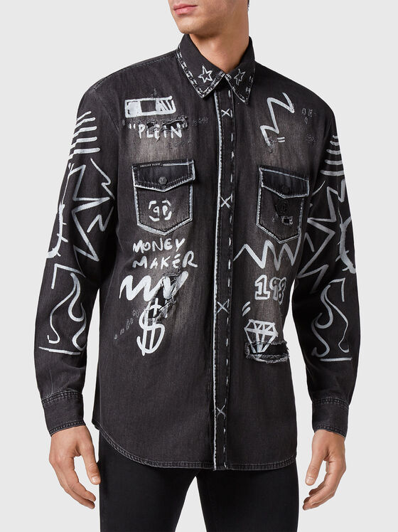 LS GRAFFITI denim shirt - 1