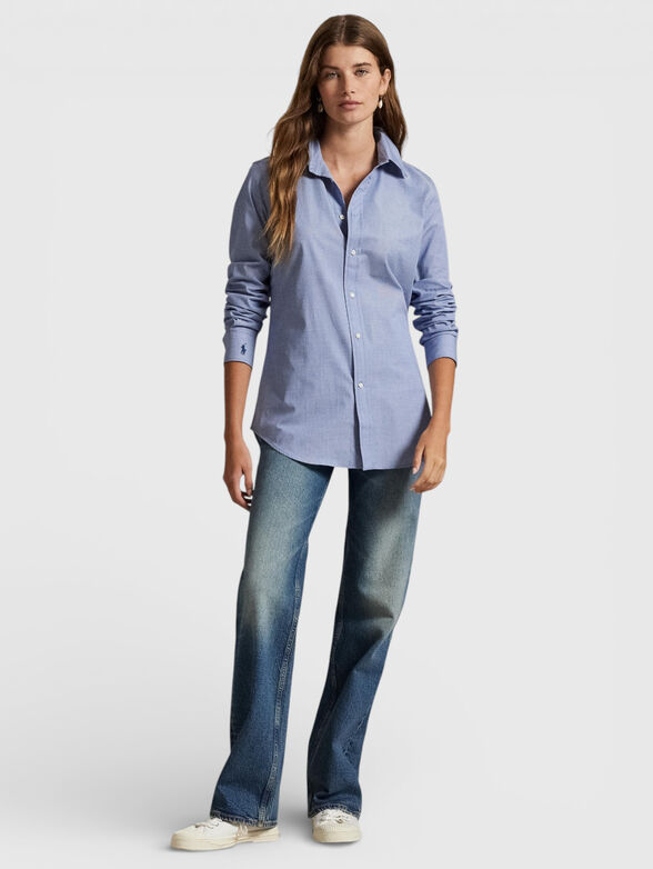 Long sleeved cotton blend shirt - 2