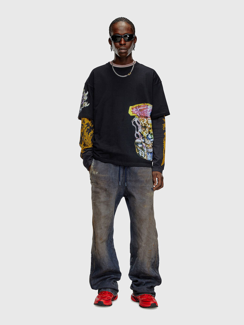 T-BOXT-Q14 cotton T-shirt with accent print - 3