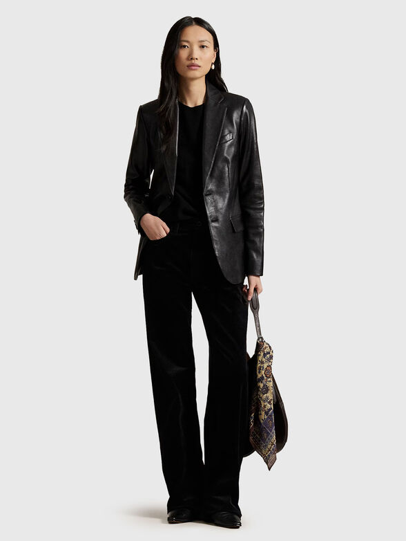 Corduroy wide leg trousers - 4