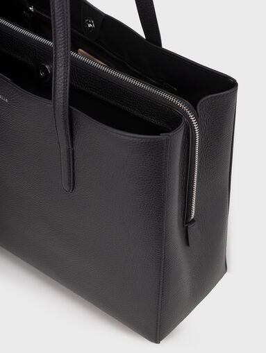 Beige leather bag  - 5
