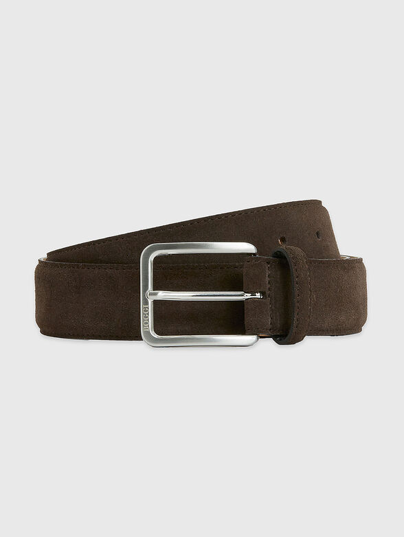 Brown leather belt - 1