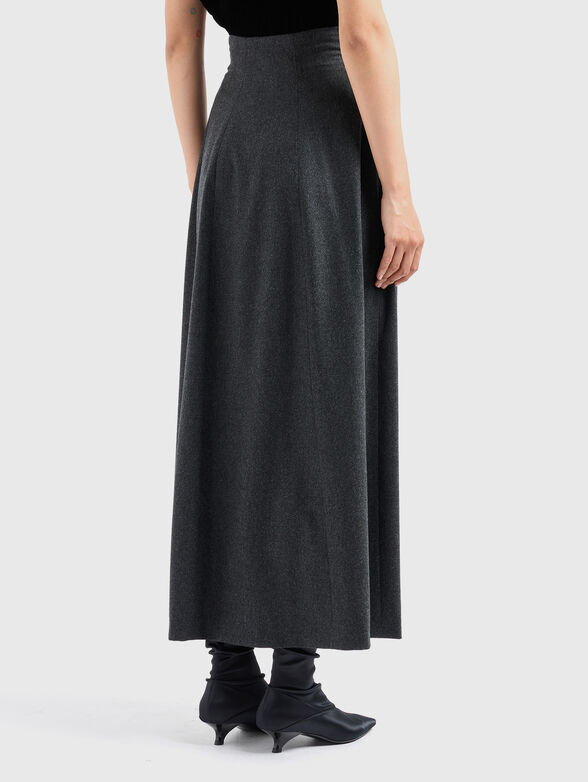 Wool maxi skirt with high waist - 2