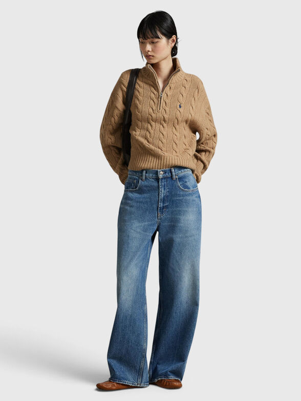 Cashmere-blend sweater with zip - 2