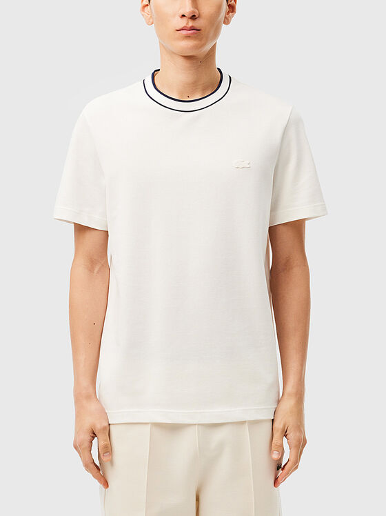 Black piqué T-shirt  - 1