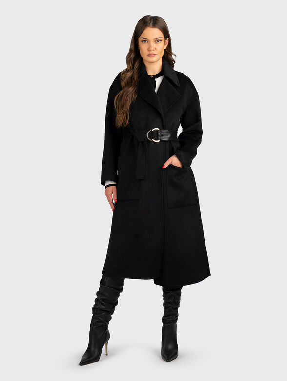 Wool blend coat with belt - 1
