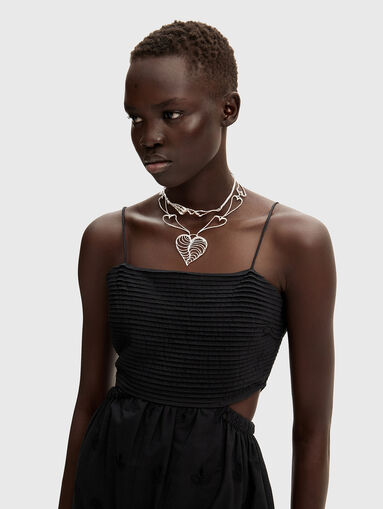 Cotton dress with thin straps - 4