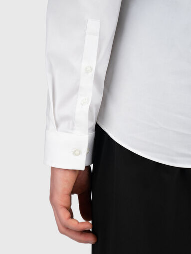 Long sleeved cotton slim shirt - 5