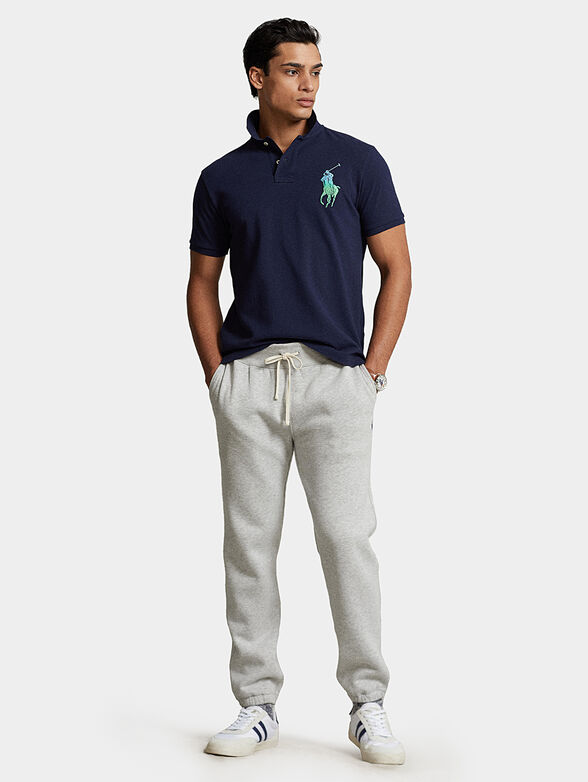 Cotton Polo-shirt with accent logo embroidery - 2