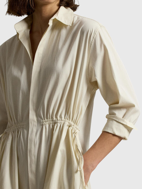 Long-sleeved midi dress with accent ties - 4