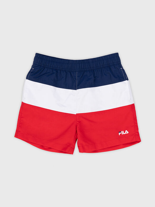STUPNO tricolour shorts with logo - 1