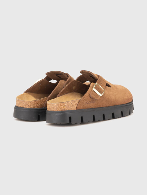 BOSTON suede chunky clogs - 3