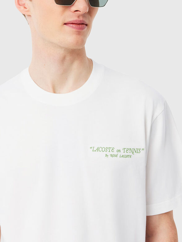 Cotton T-shirt with a round neckline - 4