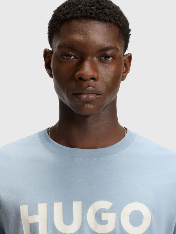 DULIVIO beige T-shirt with logo lettering - 4