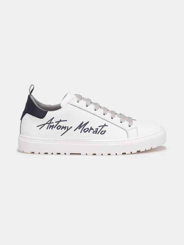White sneakers with logo print - 1