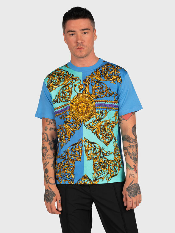 Multicolor T-shirt with baroque print - 1