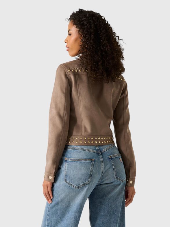 IRINA  jacket with gold tone studs - 3