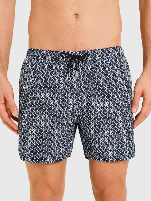MARINA I beach shorts with micro print - 1