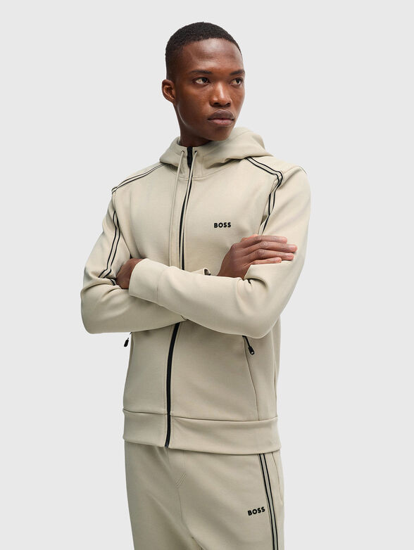 SAGGY sweatshirt with zip and hood - 1