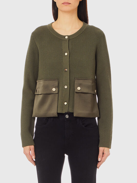 Black cardigan with pockets - 1