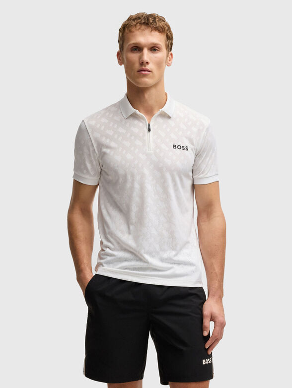 Polo shirt with zip and short sleeves - 1