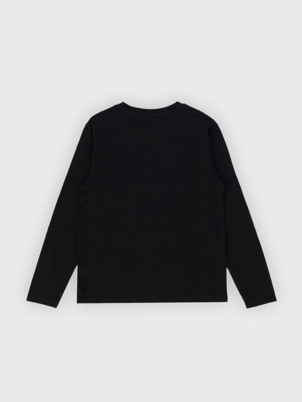 Black blouse with accent logo - 2