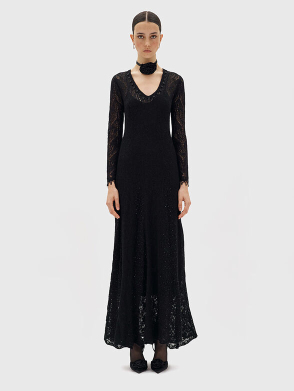 Black dress with long sleeves - 1