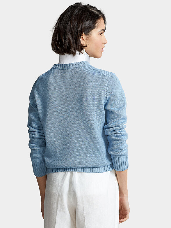 Blue sweather with Polo Bear accent - 3