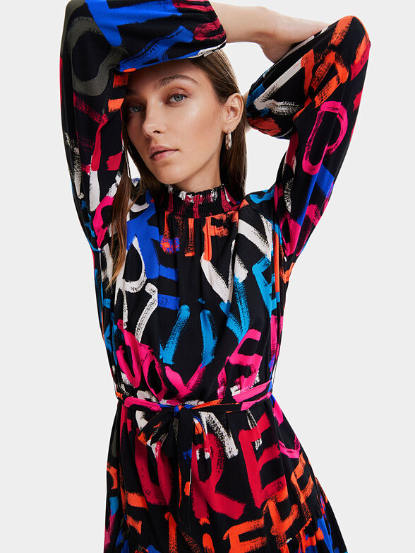 SIENA dress with multicolored print - 4