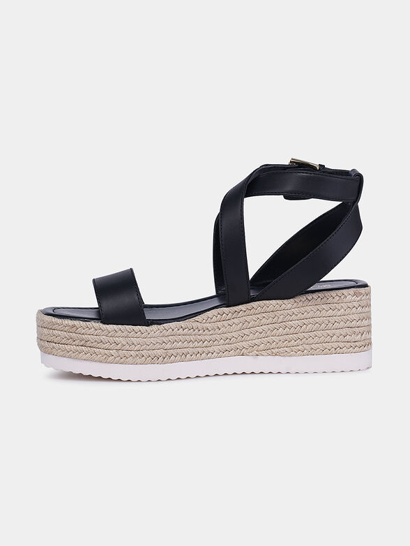 LOWRY Black leather sandals - 4