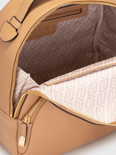 Eco leather backpack with front pocket - 5