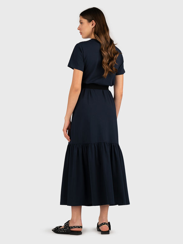 Midi dress with belt on the waist - 1