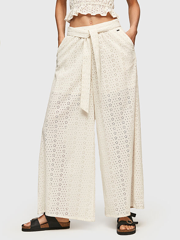 PATS white pants  with wide leg - 1